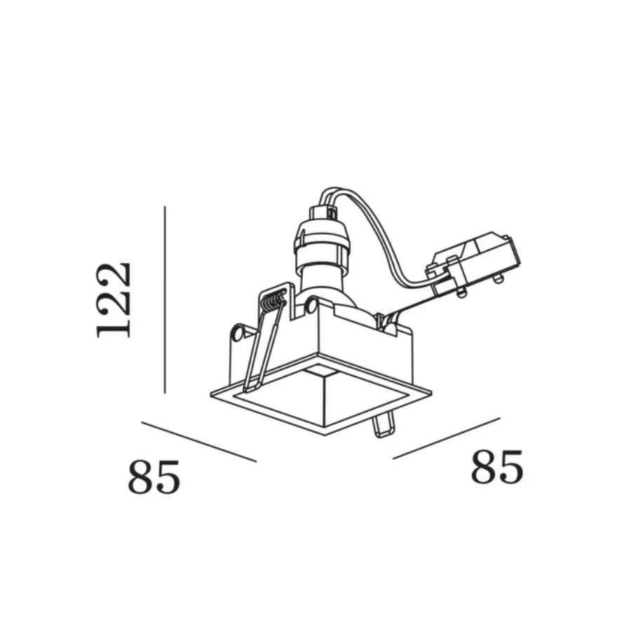 Wever & Ducré Plano IP44 1.0 GU10 Downlight | All Square Lighting