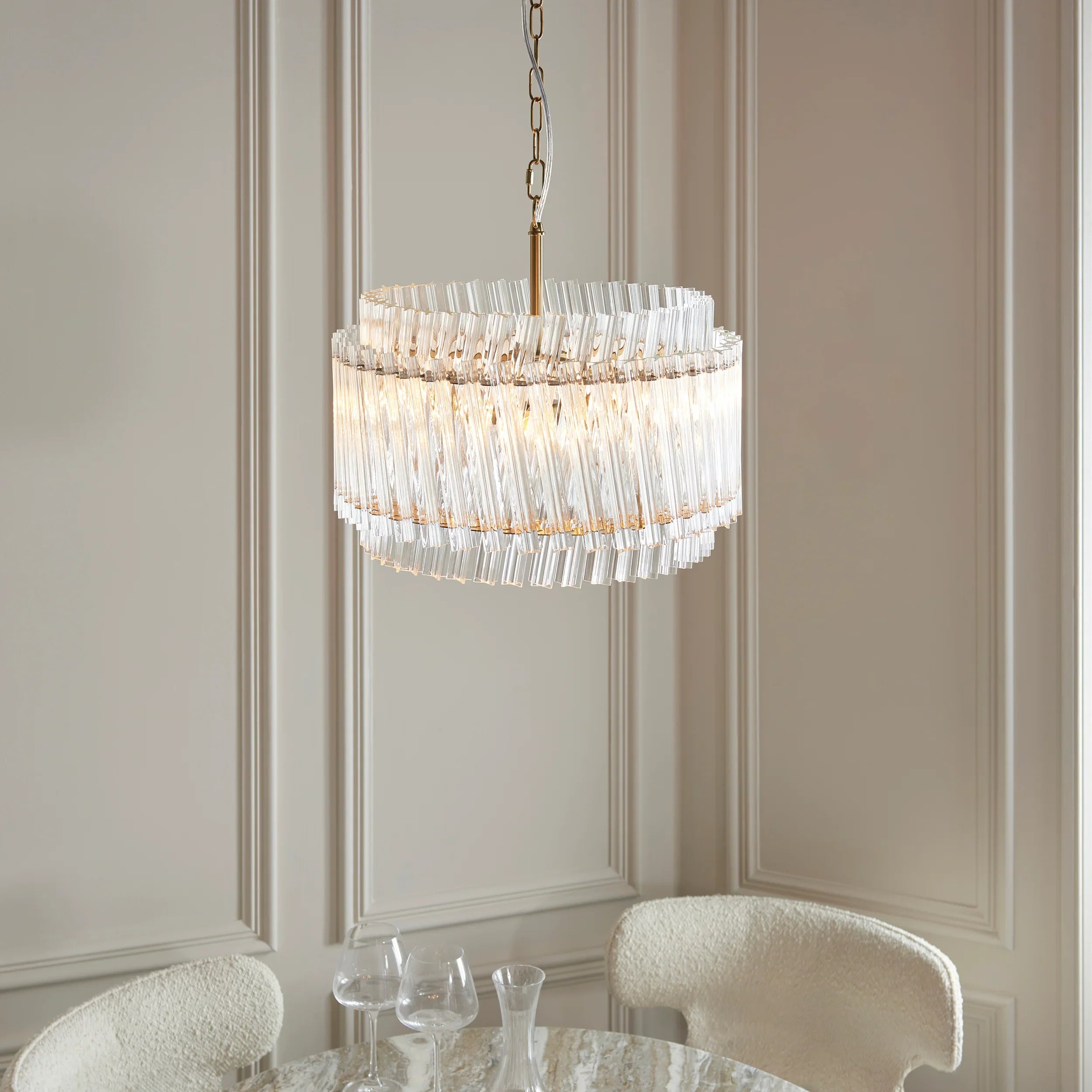 Artemis Trio Clear Glass Pendant Light