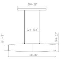 10 HEURES 10 Colonne 100 Horizontal Pendant Light | All Square Lighting