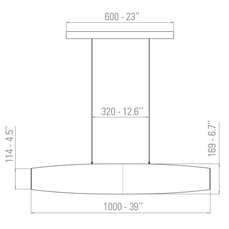 Colonne 100 Horizontal Pendant Light
