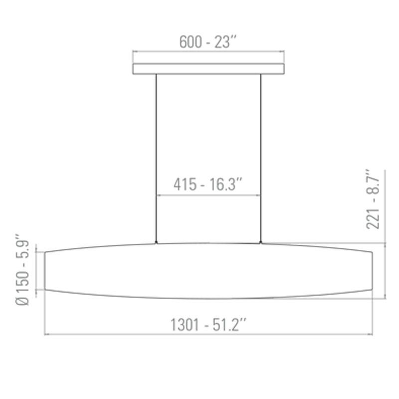 Colonne 130 Horizontal Pendant Light