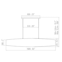 10 HEURES 10 Colonne 160 Horizontal Pendant Light | All Square Lighting