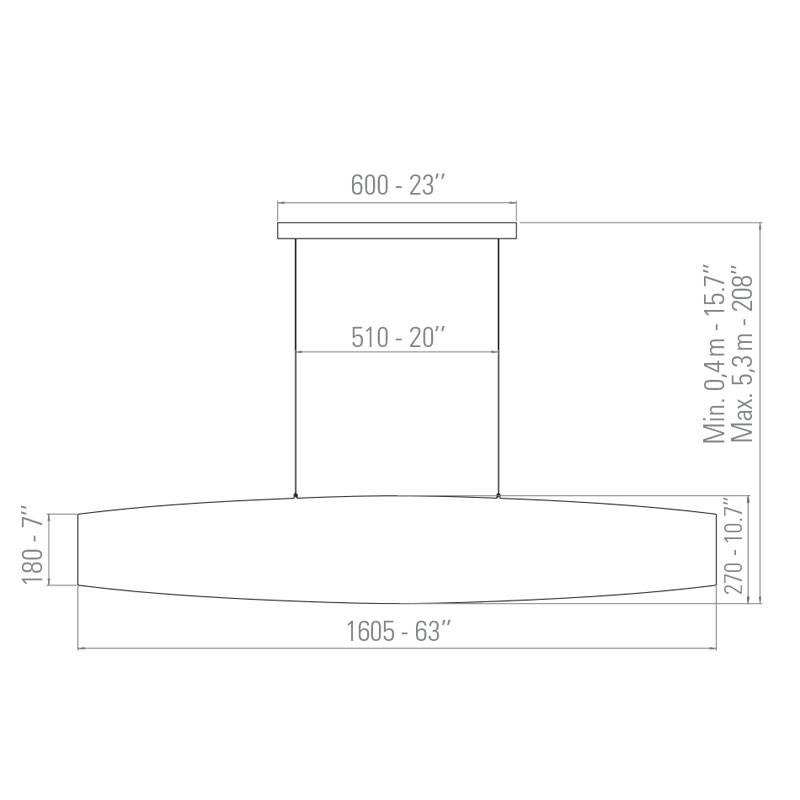 Colonne 160 Horizontal Pendant Light