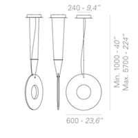 10 HEURES 10 Iris 60 Vertical Pendant Light | All Square Lighting