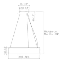 10 HEURES 10 Ronde 80 Pendant Light | All Square Lighting
