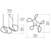 10 HEURES 10 Zigouzi 180 Pendant Light | All Square Lighting