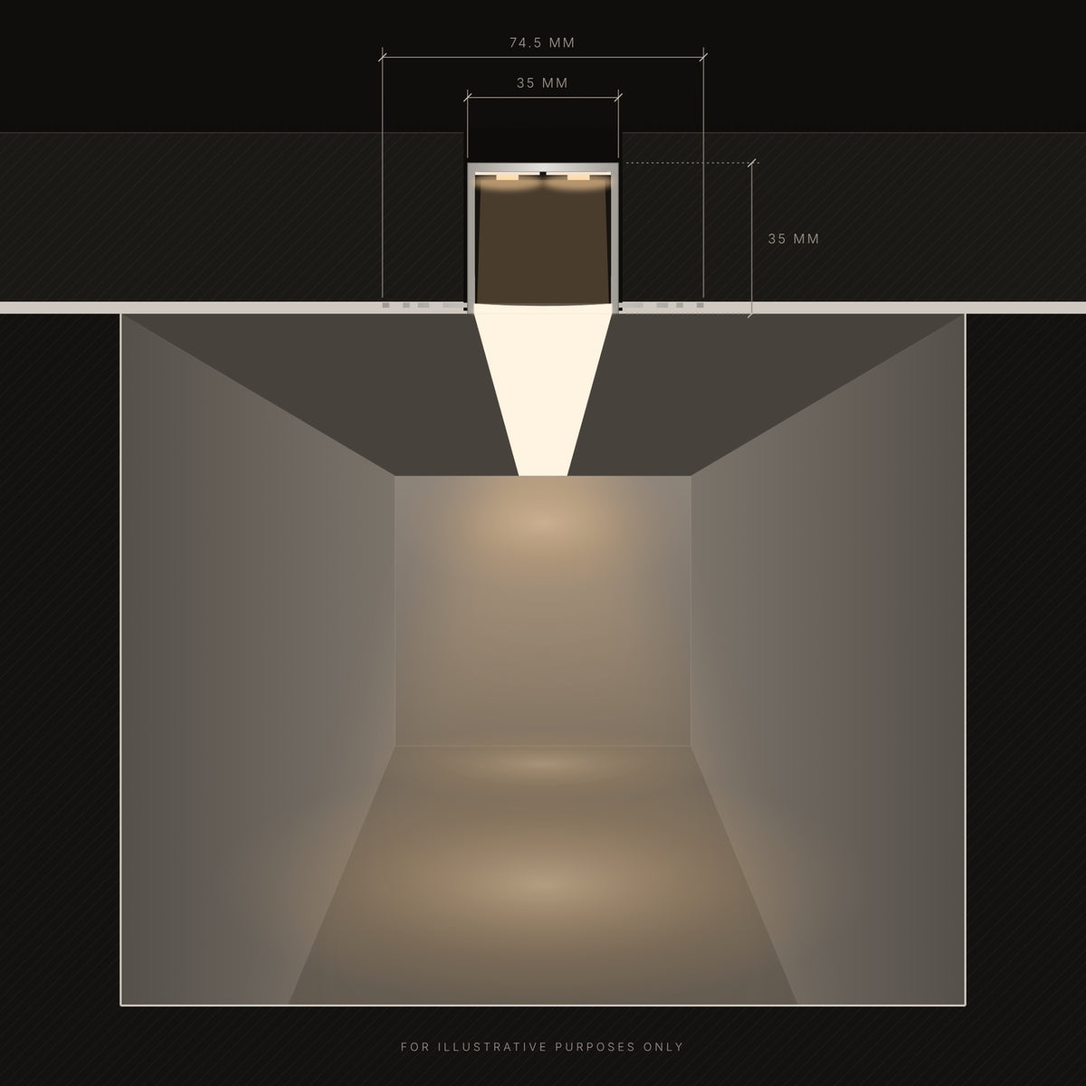 Extra Deep Plaster In LED Profile