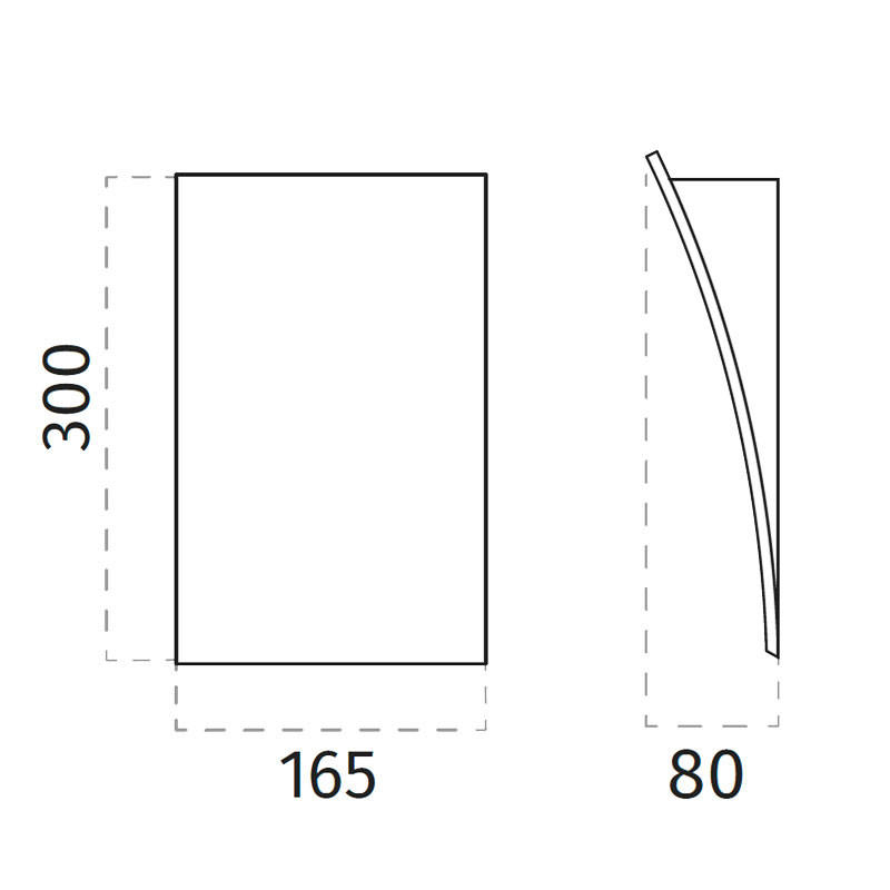 100% Light UK 2304B LED Wall Light | All Square Lighting