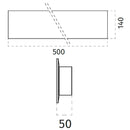 100% Light UK 2421B LED Wall Light | All Square Lighting