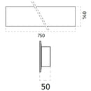 100% Light UK 2421C LED Wall Light | All Square Lighting