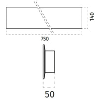 100% Light UK 2421C LED Wall Light | All Square Lighting
