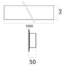 100% Light UK 2421D LED Wall Light | All Square Lighting