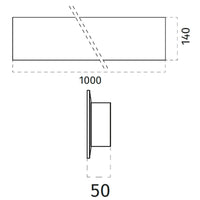 100% Light UK 2421D LED Wall Light | All Square Lighting