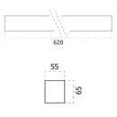 100% Light UK 2422B LED Wall Light | All Square Lighting