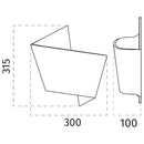 100% Light UK 2498 LED Wall Light | All Square Lighting