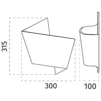 100% Light UK 2498 LED Wall Light | All Square Lighting