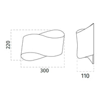 100% Light UK 2503 LED Wall Light | All Square Lighting