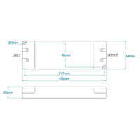 100% Light UK 30W 24V Dimmable IP20 LED Driver | All Square Lighting