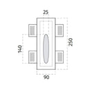 100% Light UK 4204B Floor Washer | All Square Lighting