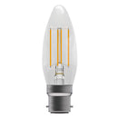 100% Light UK 3.3W BC Clear LED Filament Candle Lamp | All Square Lighting