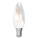 100% Light UK 3.3W SBC Satin LED Filament Candle Lamp | All Square Lighting