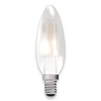 100% Light UK 3.3W SES Satin LED Filament Candle Lamp | All Square Lighting