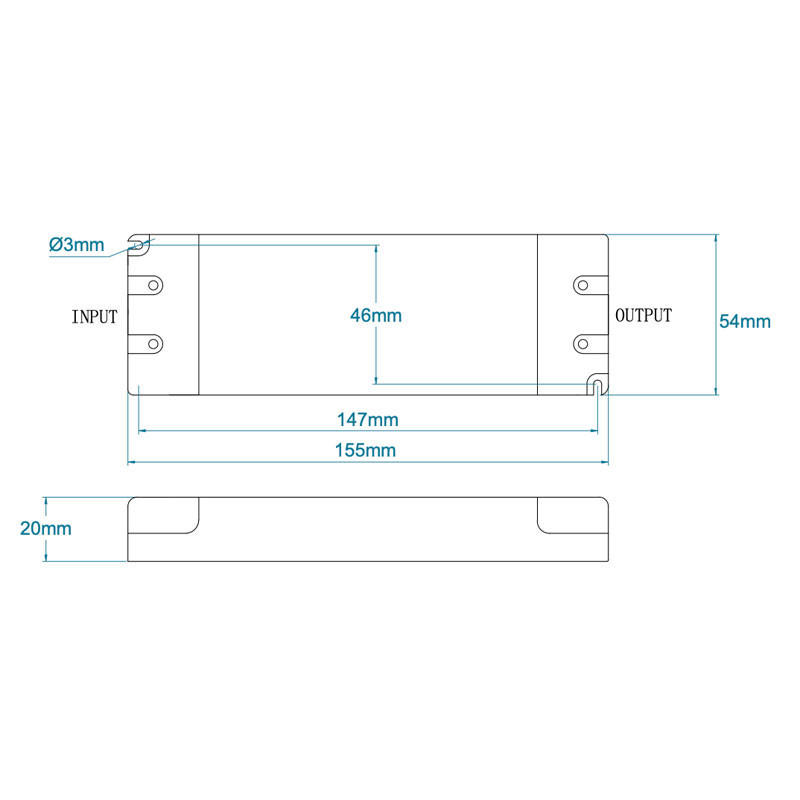 60W 24V Dimmable IP20 LED Driver