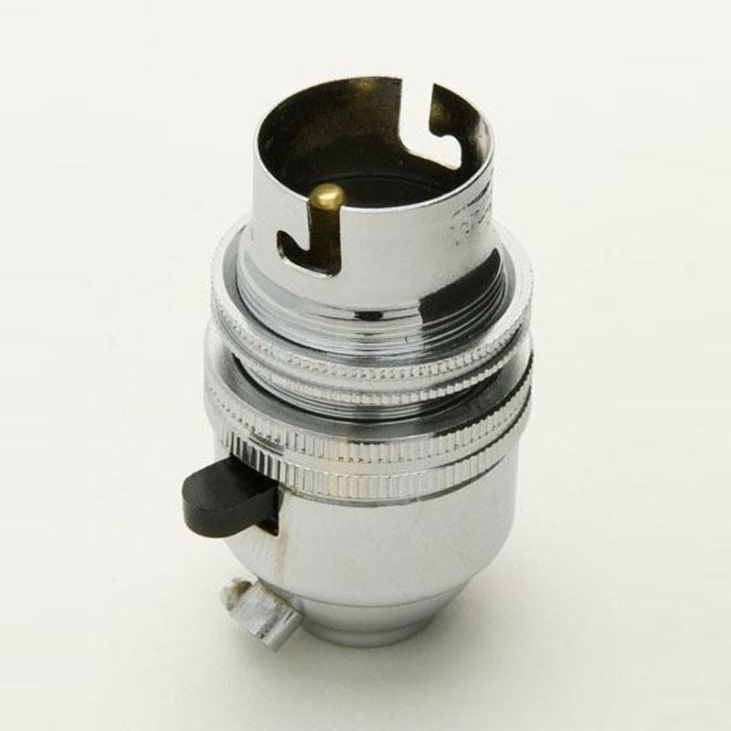100% Light UK BC Switched Metal Lampholder | All Square Lighting