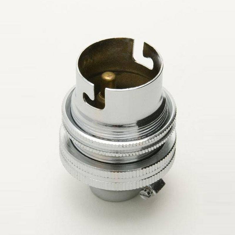 100% Light UK BC Unswitched Metal Lampholder | All Square Lighting