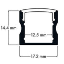 100% Light UK Deep Surface LED Profile | All Square Lighting