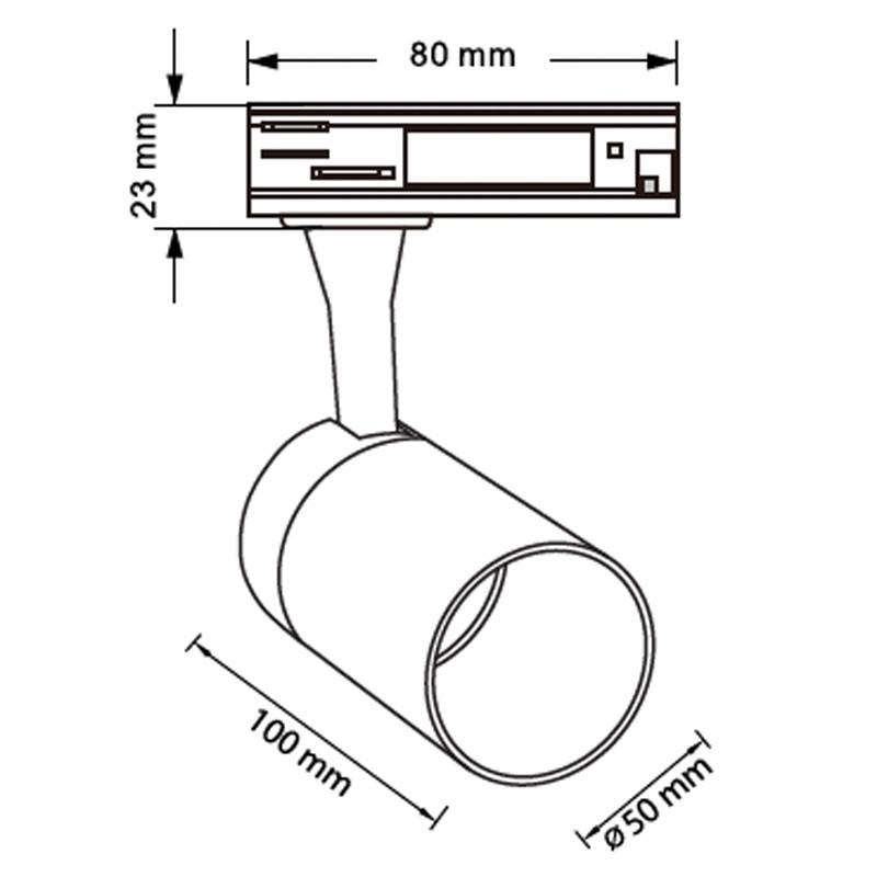 Tube GU10 Track Spotlight