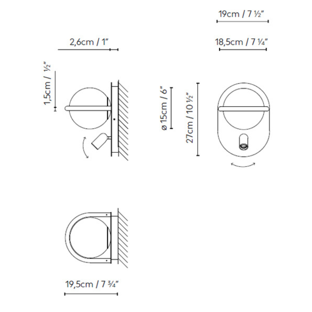 C_Ball 2L Wall Light