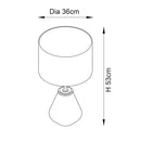 Seren Aqua Glass Table Lamp