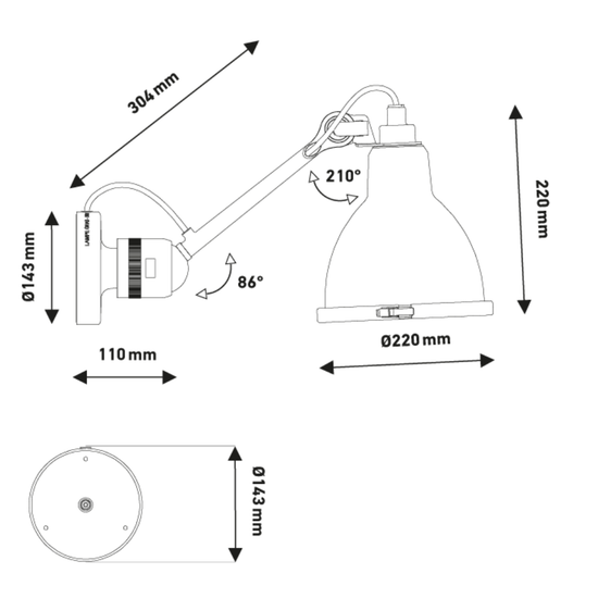 N°304 XL Outdoor Wall Light