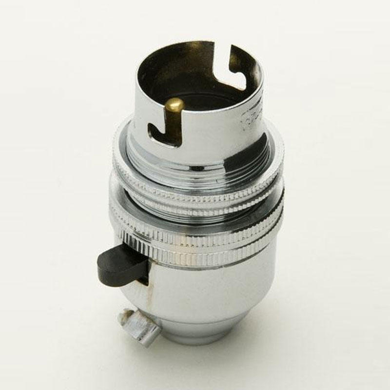 100% Light UK BC Switched Metal Lampholder | All Square Lighting