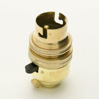 100% Light UK BC Switched Metal Lampholder | All Square Lighting