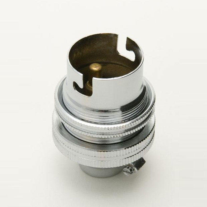 100% Light UK BC Unswitched Metal Lampholder | All Square Lighting