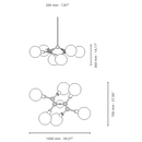 Ora 6 Compact Chandelier Pendant Light