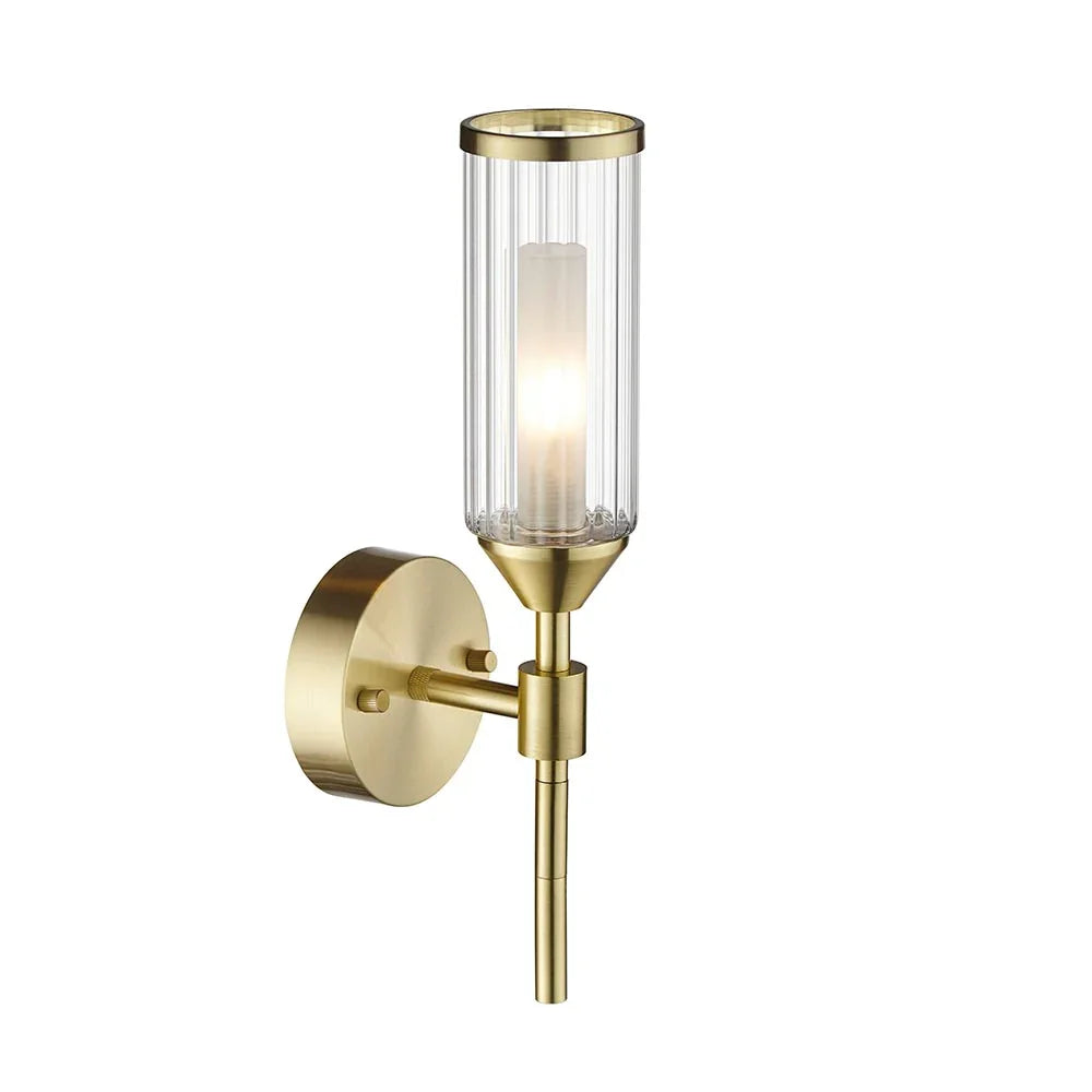 Elara Ribbed Frost Wall Light