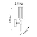 Elara Ribbed Frost Wall Light