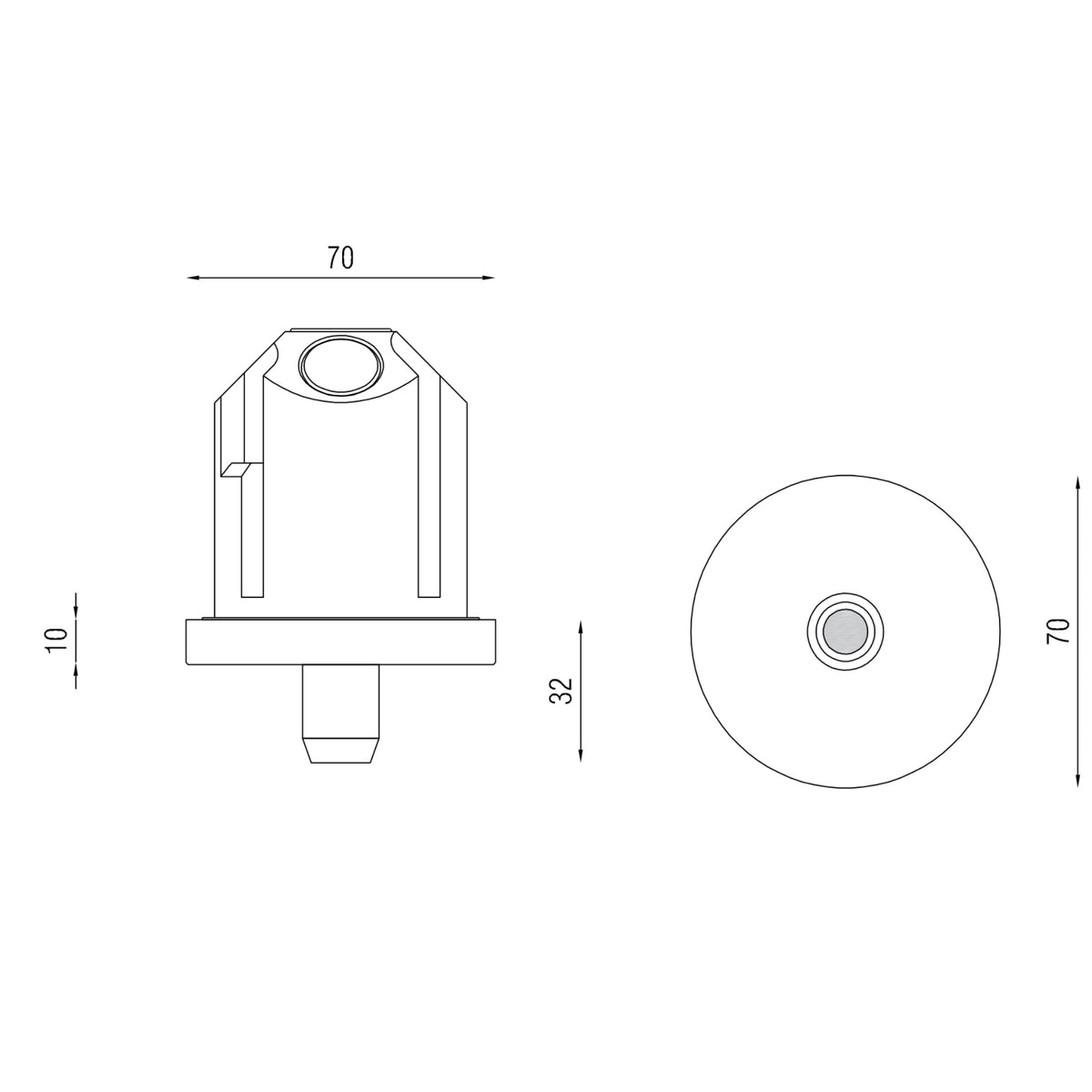 Box P 57 7010 Grip Ceiling Rose