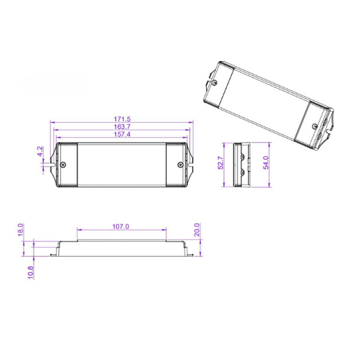 30W 24V DALI Dimmable IP20 LED Driver
