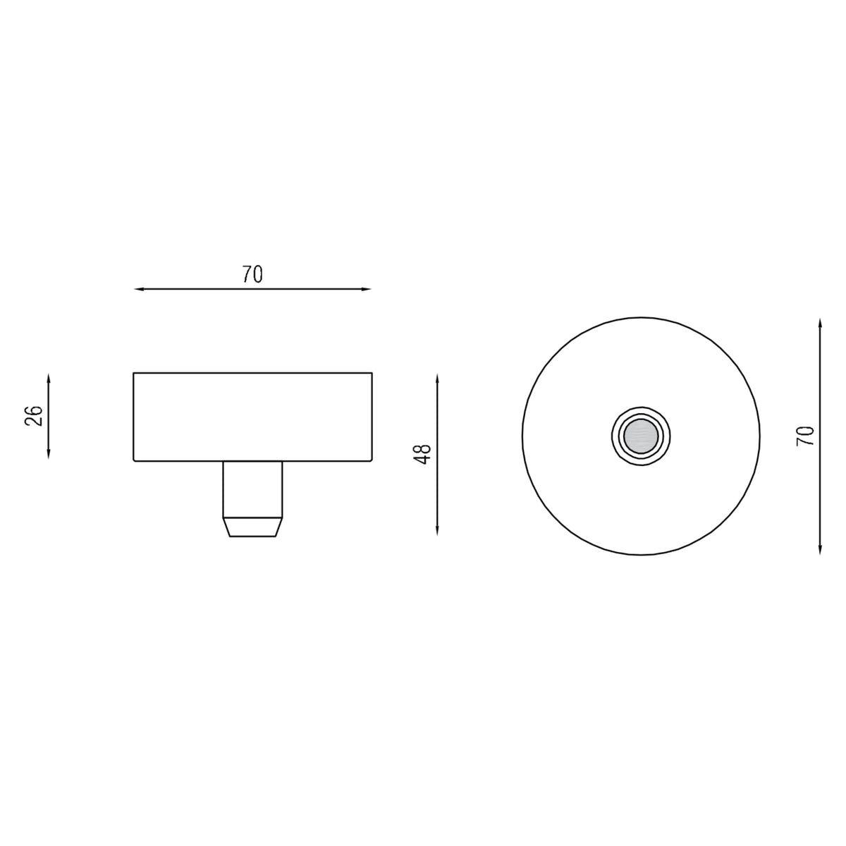 Box P Surface 5426 Grip Ceiling Rose