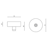 Box P Surface 7026 Grip Ceiling Rose