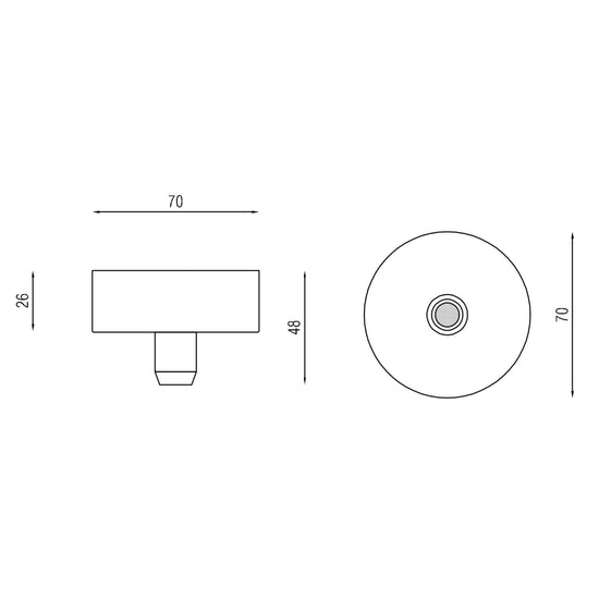 Box P Surface 7026 Grip Ceiling Rose