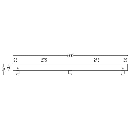 Pulo Long 600 X3 Grip Ceiling Rose