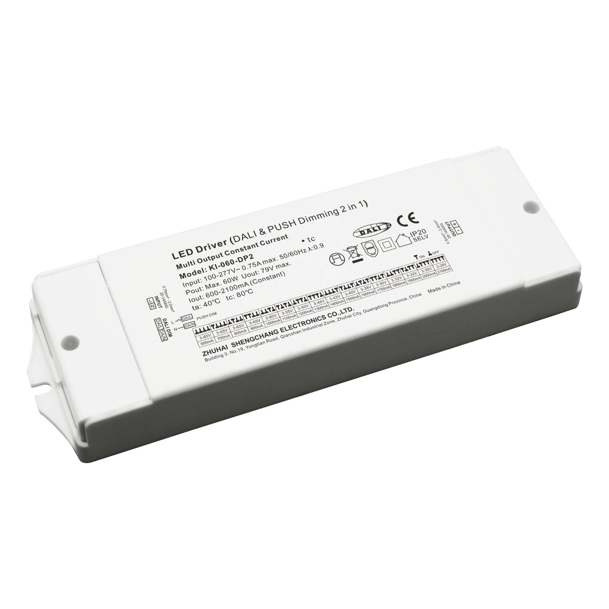 60W LED Driver DALI2 DT6 600-2100mA
