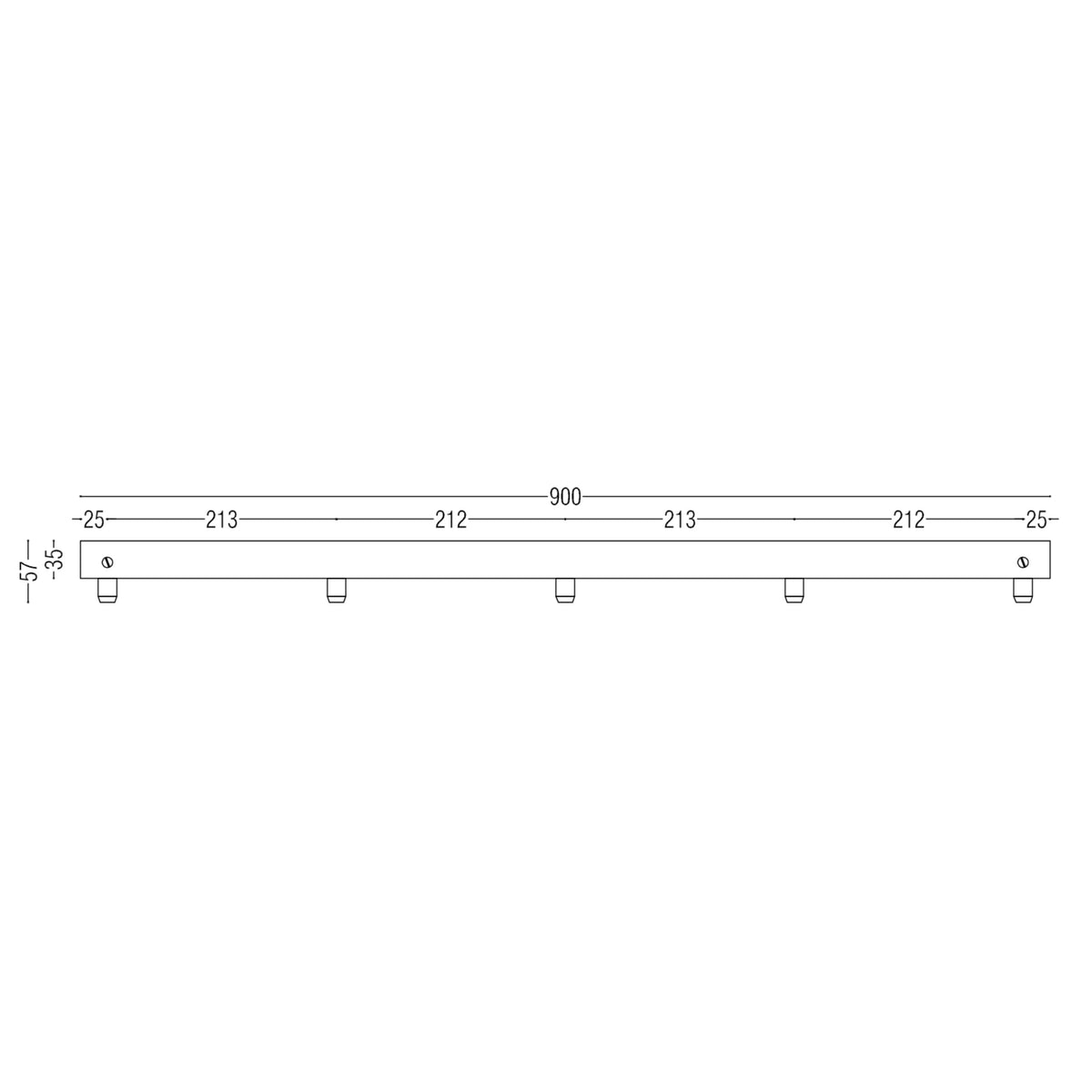 Pulo Long 900 X5 Grip Ceiling Rose
