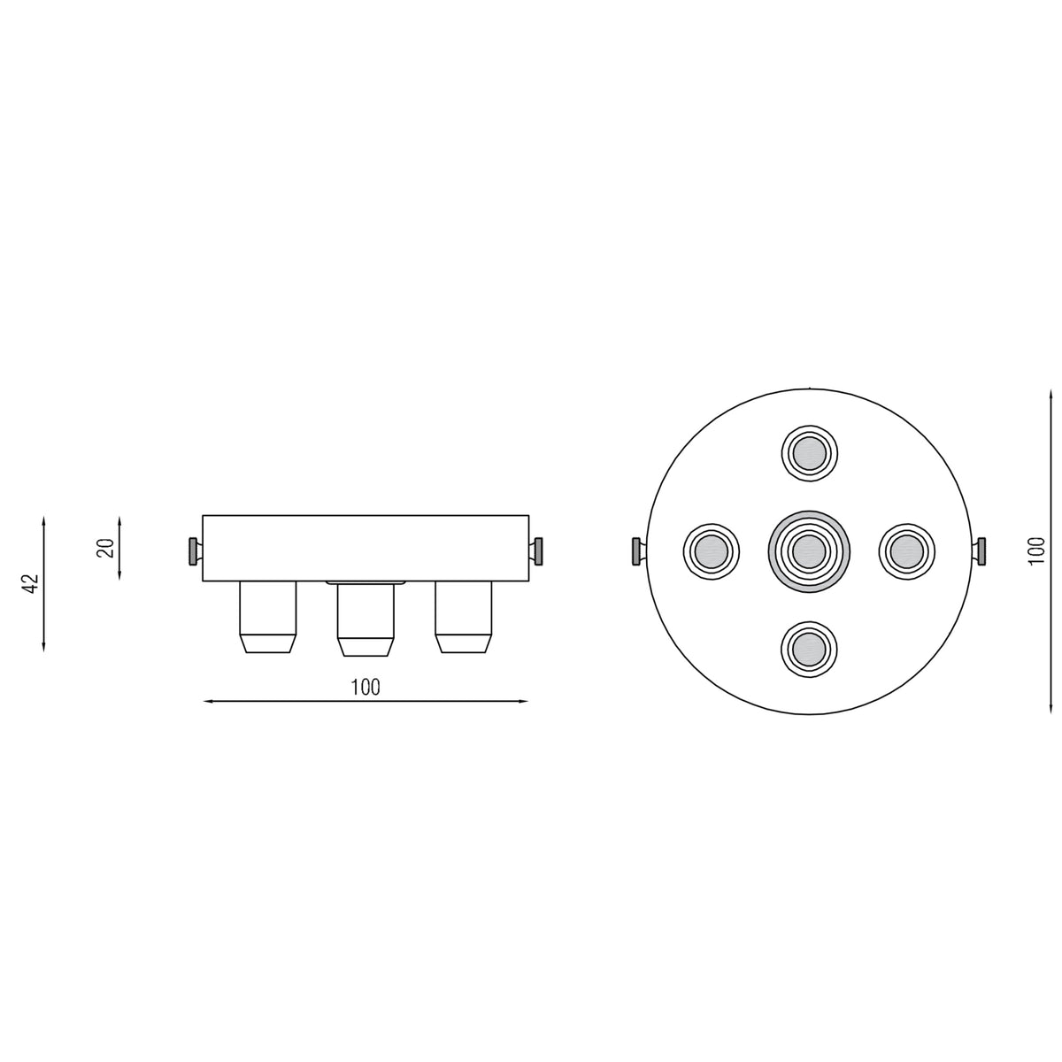 Pulo Box X5 Grip Ceiling Rose