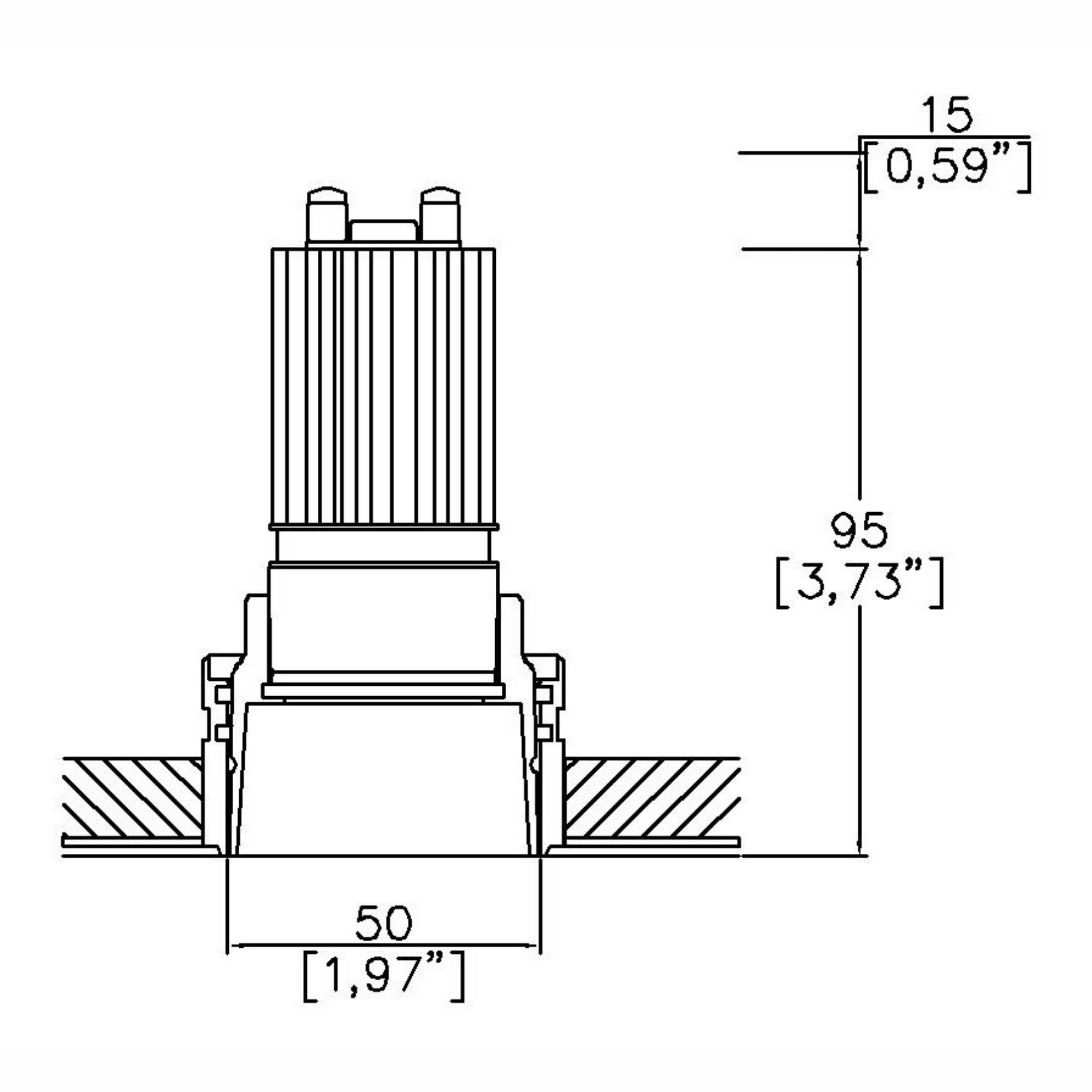 Soft50 HE Fixed Trimless Downlight